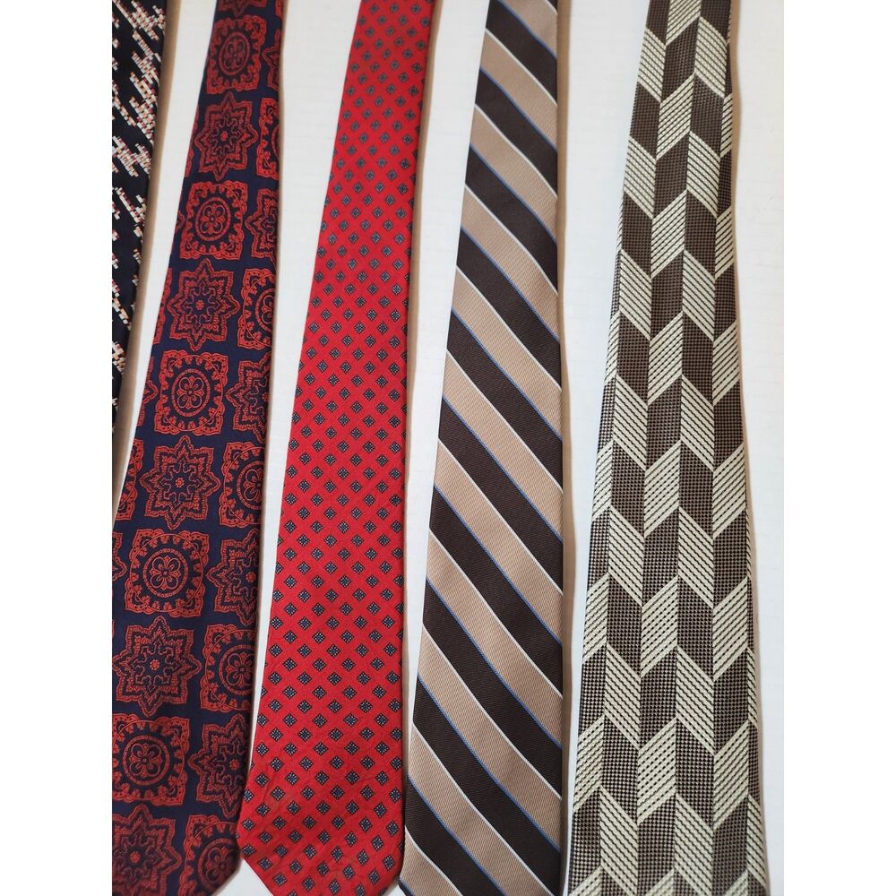 Men’s Tie Bundle (5) – Classic Patterns – Office / Business / Dress - Picture 5 of 6